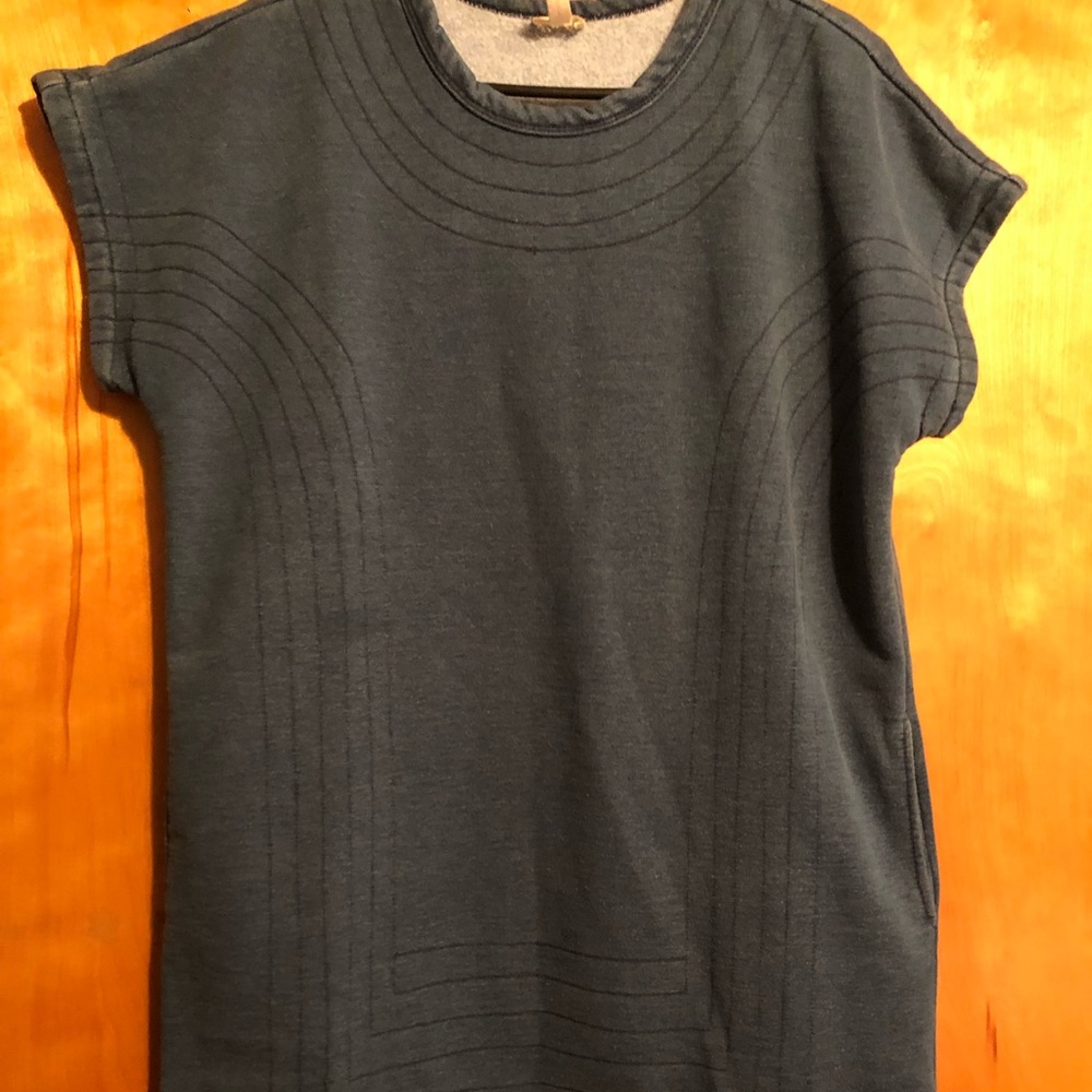 Denim Sweatshirt Dress-Tunic